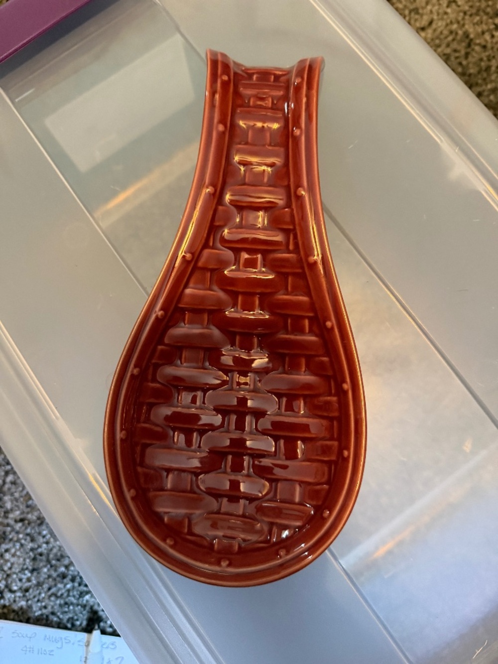 Longaberger Paprika Woven Reflections Spoon Rest
